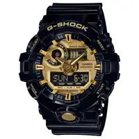 在飛比找蝦皮商城優惠-CASIO G-SHOCK 強悍系列磨砂黑金雙顯錶GA-71