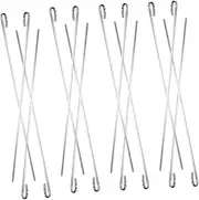 BESTonZON 16pcs Stainless Steel Skewers for Kabob High Temperature Resistant BBQ Tools Non Slip Sticks for Barbecue and Fondue Safe and Comfortable to Use