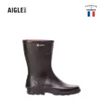 【AIGLE】男 造型短筒膠靴AG-F8558A100 黑色(男膠靴 短筒膠靴 雨靴)