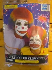 Child Deluxe Rainbow Afro Fro CLOWN Costume Wig