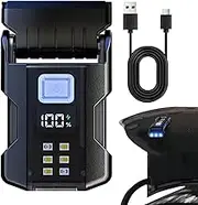 Portable LED Light - High Brightness Rechargeable Light - Dustproof Outdoor Gear, Portable Flashlight with Display for Camping