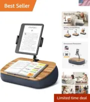 Lap Beanbag Cozy Pillow Stand for Bed Couch Gray Adjustable 360° Tablet Holder