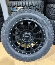 20x9 Pro Comp PXA34 Rockwell Black Wheels 33 AT Tires 6x5.5 Chevy Suburban Tahoe