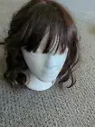 ENTRANCED STYLES Wavy Bob Synthetic Wig With Bang Comes With Wig Cap hairnet