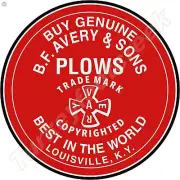 B.F. Avery & Sons Plows 18" Round Metal Sign