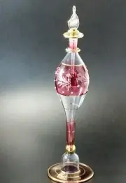 Vintage Handmade Egyptian Bottle made pre 1995 w Swarovski crystal JCE11-254-56