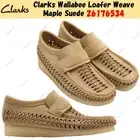 Clarks Wallabee Loafer Weave Maple Suede 26176534 UK 4-13