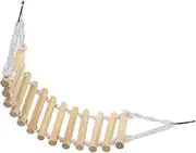 Kisangel Gecko Ladder Bridge Wooden Reptile Climbing for Lizard Turtle Frog and Birds Natural Design for Hamsters and Parakeets Household Reptile Decor