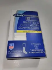 Dr. Scholl's Diabetes & Circulatory Compression Socks. White One Pair