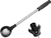 Golf Ball Retrievers,Portable Telescopic Golf Ball Picker Stainless Steel - Portable Stainless Steel Golf Accessories, Golf Ball Pickup Tool, Comfortable Grip Ball Picker