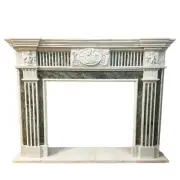 Fireplace Paint Greek Marble Carrara White Green Fireplace Mantel Art L 150cm