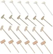 WEKAMOS 24Pcs Wooden Hammers Mini Hammers for Crafts DIY Projects and Educational Play Safe and Lightweight Wooden
