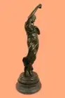 Antique Style French J.Patoue Bronze Marble Art Deco Nouveau Sculpture Maiden