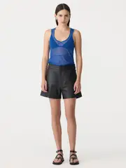 leather mini short