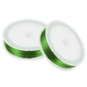 2Rolls 131ft Flexible Paddle Florist Wire 0.5mm Metal Beading Wire Green