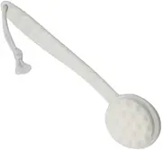 Healvian Shower Brush Long Handle Body Massage Exfoliating Brush Soft Bristles White
