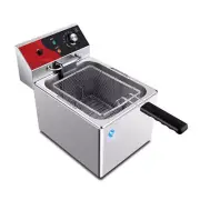 Stainless Steel Large Single-cylinder Fryer 12L Electric Deep Fryer Fried Potato