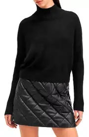 AllSaints Ines Women's Cashmere & Wool Jumper Pullover Sweater Black Size XS