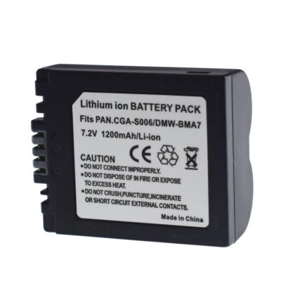 Battery for Panasonic Lumix DMC-FZ28, FZ30, FZ38, FZ50 CGR-S006A/1B CGA-S006