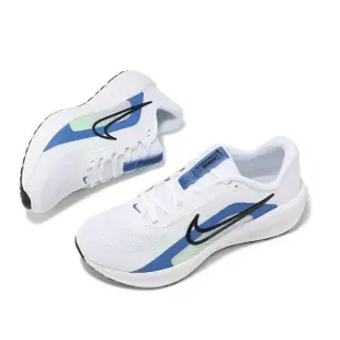 【NIKE 耐吉】慢跑鞋 Downshifter 13 Wide 男鞋 寬楦 白 藍 緩震 運動鞋(FJ1284-103)