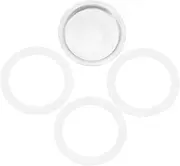 [PEPLAYTAL] 1Set Silicone Gasket and Aluminium Alloy Filter for Espresso Maker Replacement Parts Cup Easy to Install Coffee Pot Seals for Convenient Brewing