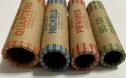 99 ASSORTED Rolls Preformed Coin Wrapper Quarter Dime Nickel Penny/N.F.StringSon