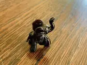 PURPLE ELEPHANT ~Collectible Hand Blown Art Glass Figurine~Handmade Tiny Animal~