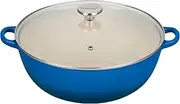 [Le Creuset] Enameled Cast Iron Chef's Oven with Glass Lid, 7.5 qt., Marseille