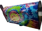 Tye Dye Custom Mailbox~COLORFUL CRAFTS~HIPPIE~NO PAINT~NO FADING~ELECTRIC COLORS