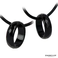 在飛比找松果購物優惠-黑瑪瑙多切面戒指 可當項鍊配戴 韓國流行 戒指 項鍊 惡南宅