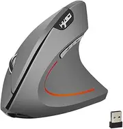 Wireless Mouse Vertical Mice Ergonomic Rechargeable 3 DPI Optional Adjustable 2400 DPI Mouse with USB Charging Cable forLaptop PC Computer