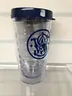S&W Smith & Wesson 16oz Tumbler Cup Coffee Mug Lid Double Wall Clear BPA Free