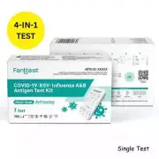 5x Fanttest RSV, Flu A/B,COVID-19 Rapid Antigen Test 06/2026 expiry 4in 1 combo
