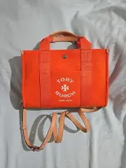 NWT Tory burch Small Canvas Tote Crossbody Bag Tangerine