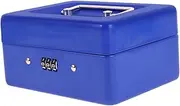 POPETPOP Box Lockable Cash Box with Combination Lock Heavy Duty Metal Money Organizer with Built Storage Can Portable Cash Container for Small Valuables and Loose Change
