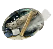 Abalone Shell Smudge Kit - Cleansing White Sage and Palo Santo Gift