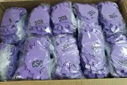 NEW Datamars Livestock Sequential Numbered Tags 1000 Purple Rubber Tags