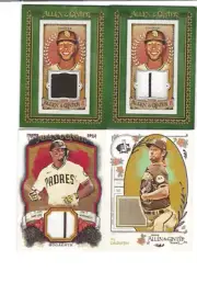 2024 Allen Ginter San Diego Padres 4 Card Relic Lot with Darvish, Bogaerts ++