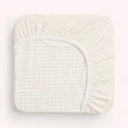 0.2 TOG Fitted Sheet - Caramel Grid by Ergo Pouch | the memo