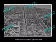 OLD LARGE HISTORIC PHOTO BALLARAT VICTORIA AERIAL VIEW OF THE TOWN c1940