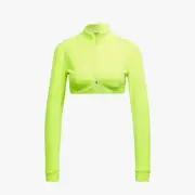 Adidas X Jeremy Scott H50968 Velour Crop Track Top Neon Yellow