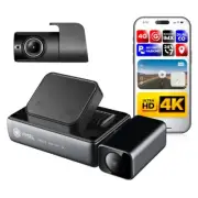 4G Dash Camera 4K Front & Rear Cam Parking Mode GPS App View Real Time
