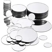 100 Pieces Mini Size Round Mirror Small Round Mirror Adhesive Mirror Round Craft Mirror Tiles for Crafts Easy Install Easy to Use