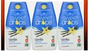 Sweet Leaf Sweet Drops Vanilla Flavor Stevia Sweetener 50 Servings 1.7oz - 3pk
