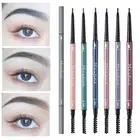 Makeup Eyebrow PENCIL & BRUSH - Micro Brow Definition Shaper - Waterproof Liner