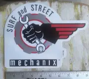 SURF and STREET MECHANIX 9”x 7”Surfing / Skateboarding Sticker