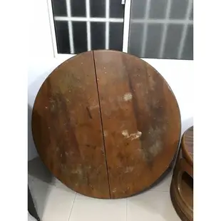 古董檜木圓桌-臺灣檜木.高85公分桌面直徑107公分