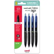 Uni-Ball Signo 307 Micro Retractable Gel Pen Blue 4 Pack
