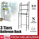3Tiers Toilet Shelf Bathroom Rack Over Laundry Washing Machine Storage Shelve AU
