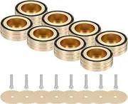 uxcell 8 Pcs Subwoofer Isolation Pad, 58x22mm Speaker Isolation Pad Feet Speaker Spikes Turntable Audio Studio Monitor Isolation Pad for Audio Equipment, M4 Screws Gold